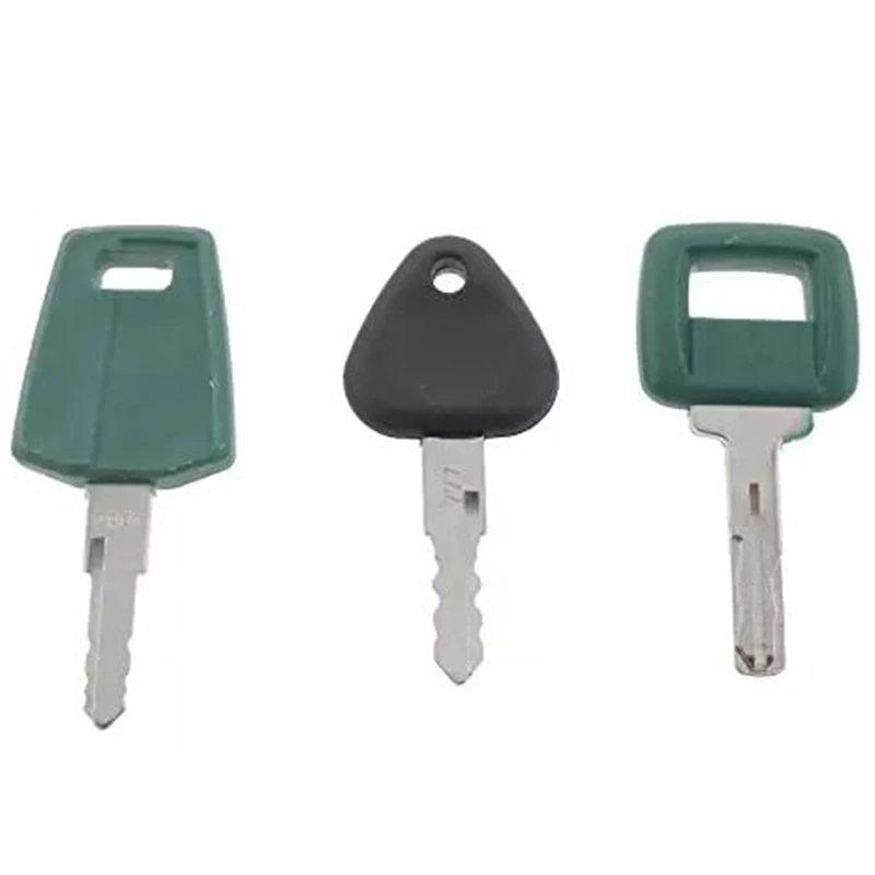 3X Heavy Equipment Key Set/Construction Ignition Keys Sets for Volvo Excavator Loader Truck 11039228 777 C001