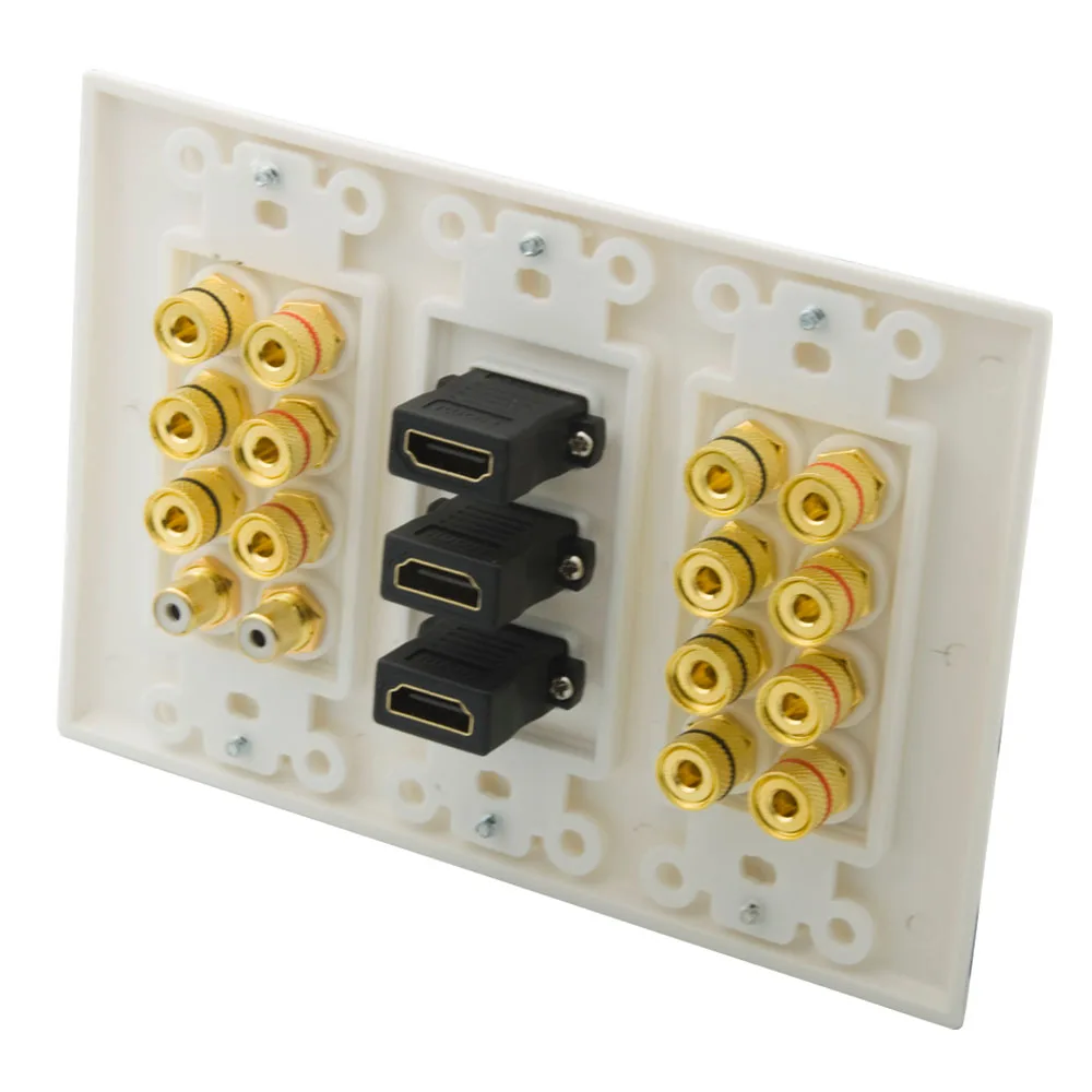 DMTMB 3 عصابة نمط الزخرفية 7.2 المتكلم لوحة الحائط مع 3 منافذ إضافية HDMI