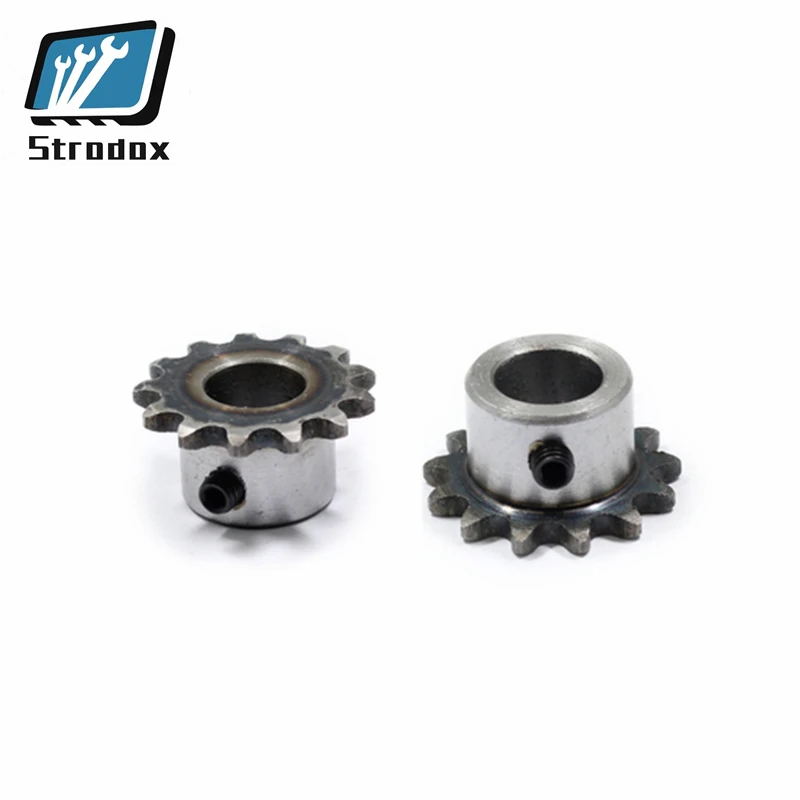 4 pcs 2 points Sprocket 04C 8Teeth to 15Teeth drive sprocket surface quenching, process hole industrial sprocket