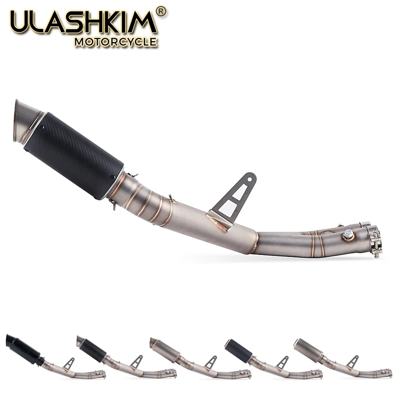 

Motorcycle Exhaust System Slip On For Yamaha YZF R1 YZR-R1 Exhaust Muffler Middle Link Pipe 2015-2020