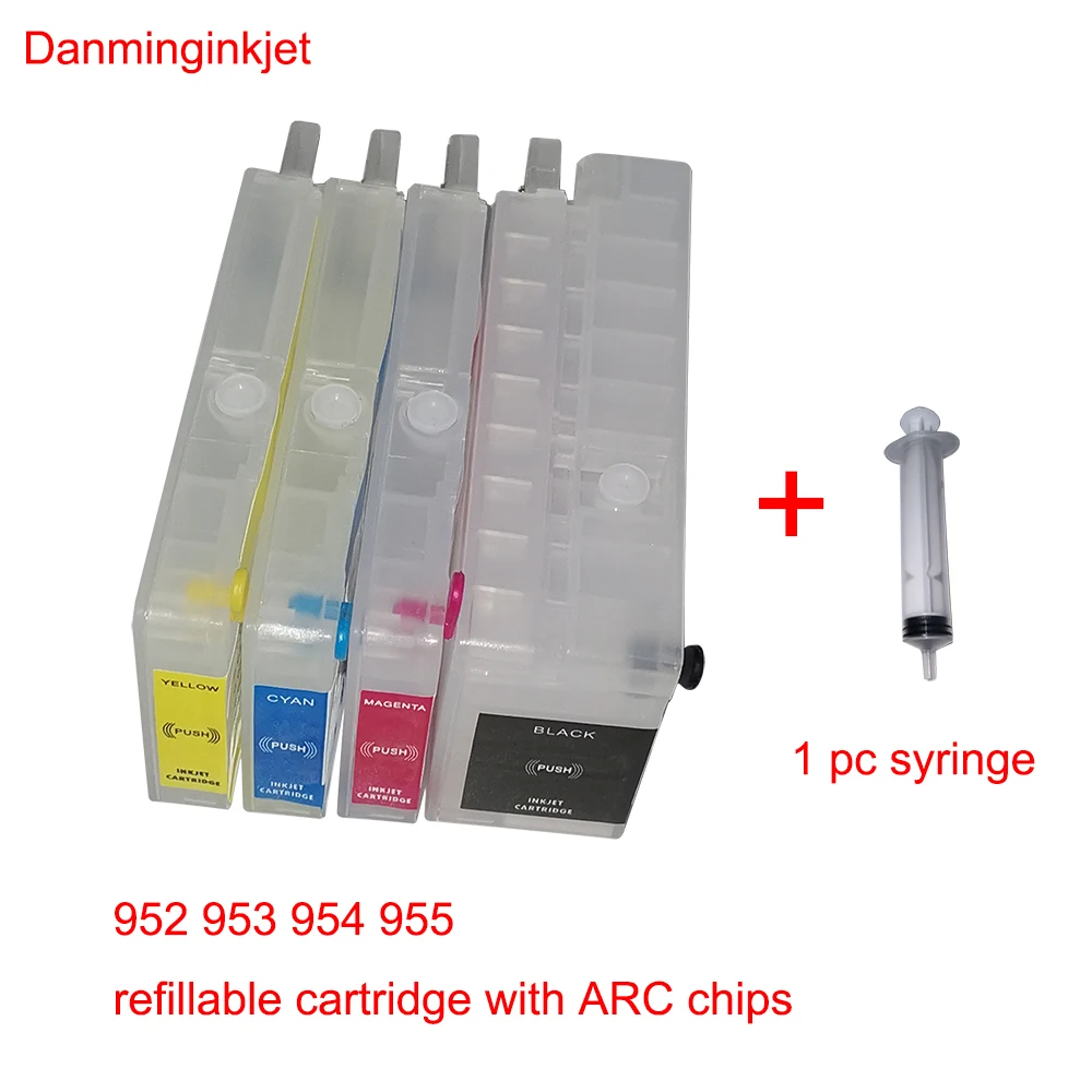 953 953XL refillable cartridge compatible with Vc1 auto reset chip for HP OfficeJet Pro 7740/8210/8710/8720/8725/8728/8730/8740