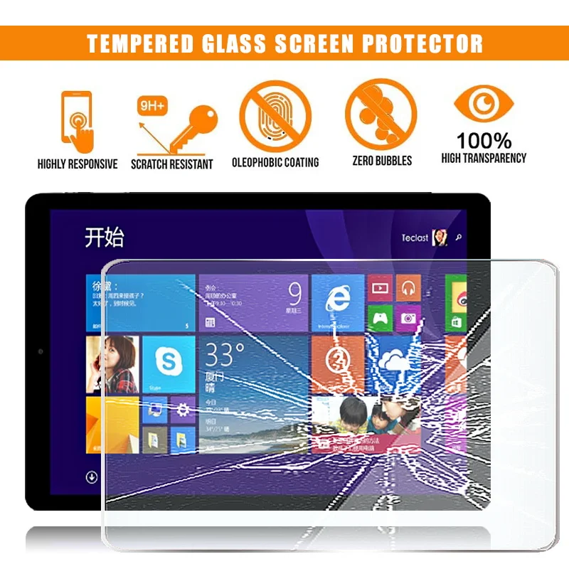 

For Teclast X10HD 3G Tablet Tempered Glass Screen Protector 9H Premium Scratch Resistant Anti-fingerprint HD Clear Film Cover