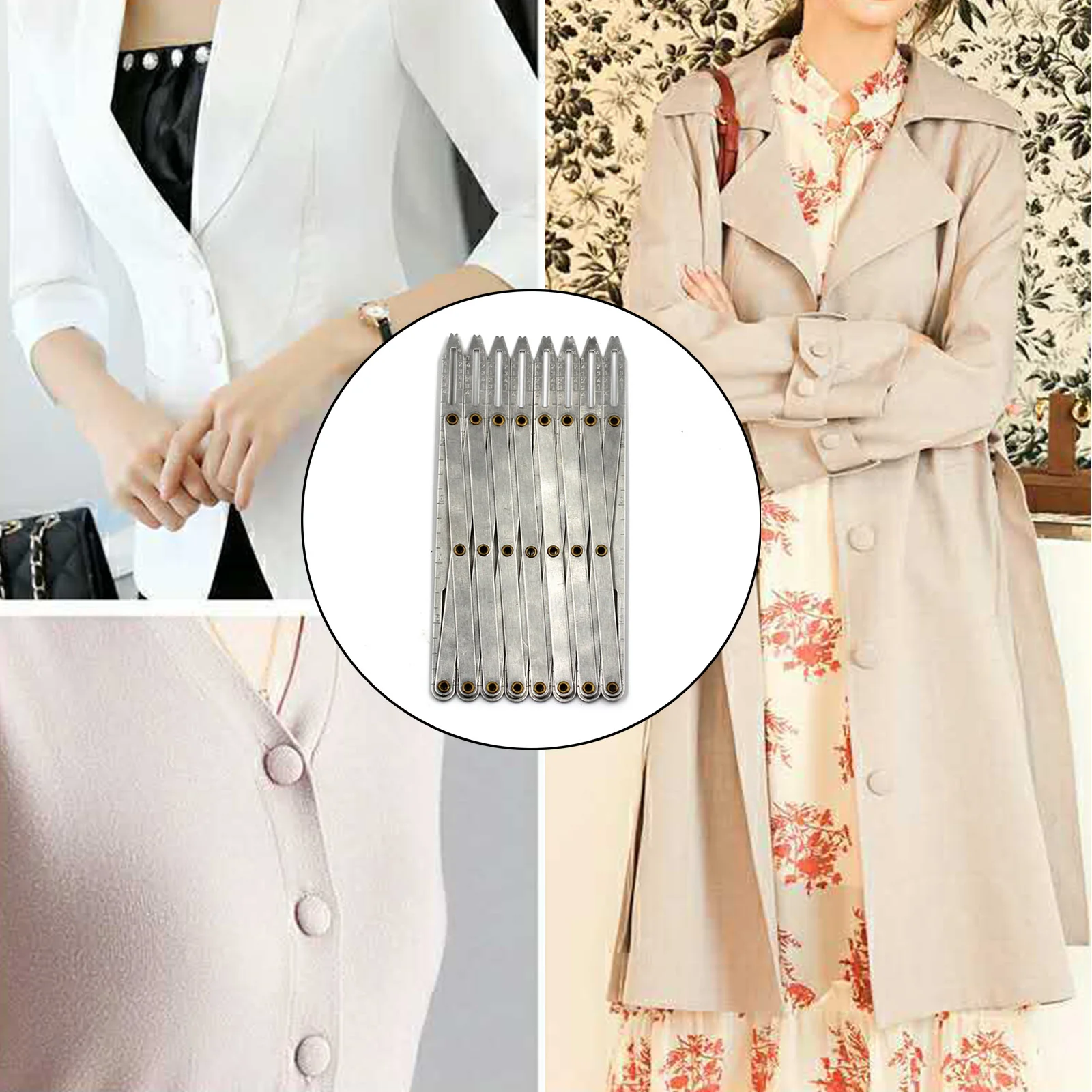 Dikiş göstergesi ilik Spacer işçiliği genişleyen ilik Spacer kılavuz kural Grommet düğmesi delik perdelik terzi terzi