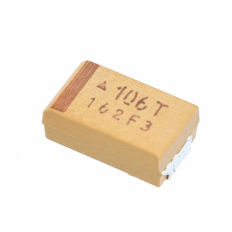 50v10uf Capacitor 106T D Type 7343 Chip Tantalum Capacitor Yellow 100PCS / Lot