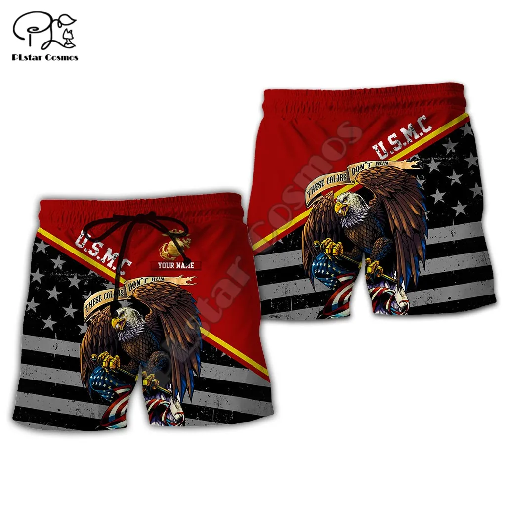 PLstar Cosmos USMC Marine Corps 3D Printed 2021 New Fashion Men/Women Summer Casual Shorts Beach Short Pants Drop Shipping U30