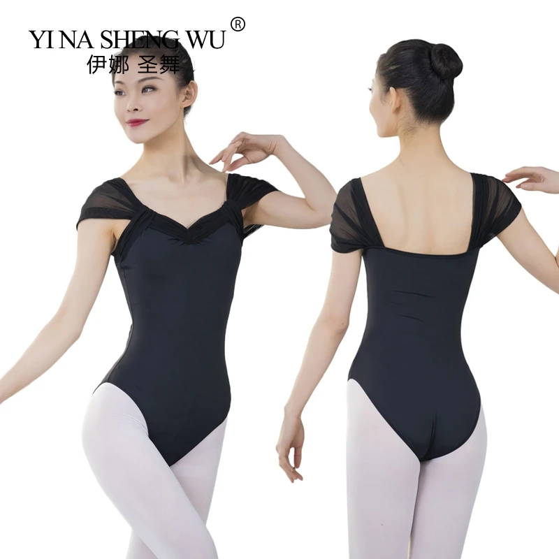 ผู้หญิงบัลเล่ต์ Leotard เต้นรำผู้ใหญ่ยืด Camisole Leotard ยิมนาสติก Bodysuit Ballet Dancewear 6 สี