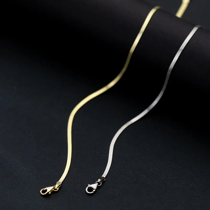 Decoration On Foot Silver Chain 925 Anklet Woman Leg Bracelet For Occasion 925 Gold Color Fashion Summer Accessories For Jewelry