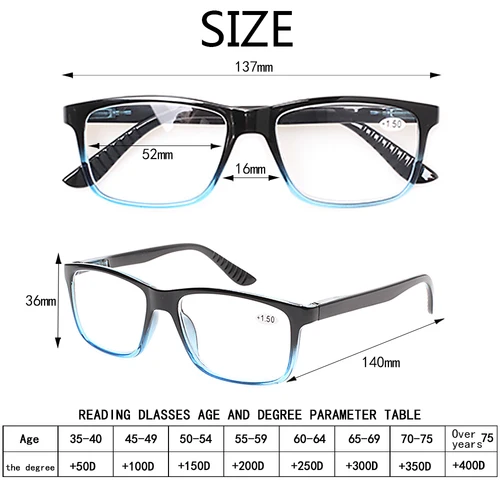 Imagen 2 del producto Turezing Gafas de lectura con bisagra de resorte para hombres y mujeres, gafas para lectores, dioptrías +0, +50, +75, +100, +200...+600