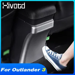 Hivotd Armrest Rear Outlet Cover Frame Interior Decoration Chrome Styling Car Accessories For Mitsubishi Outlander 3 2016-2022