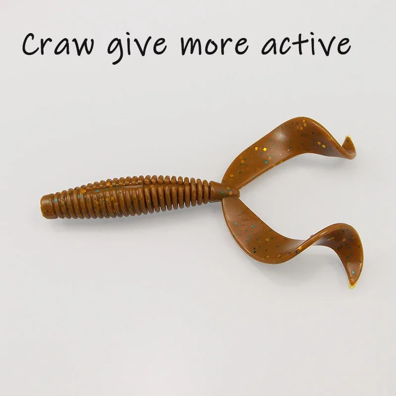 KESFISHING Fishing Soft Lures Twin Tail Grub 84mm 12pcs Jigging Lure Plastic bait Fishing Tackle Pesca Trout Lure