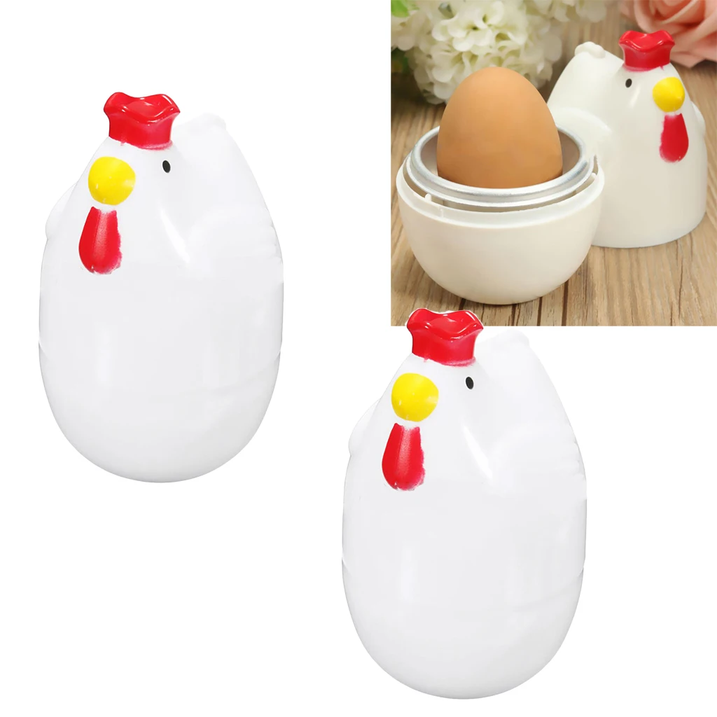 

2 Pcs Quick Breakfast Microwave Egg Boiler Cooker Small Kitchen Appliances