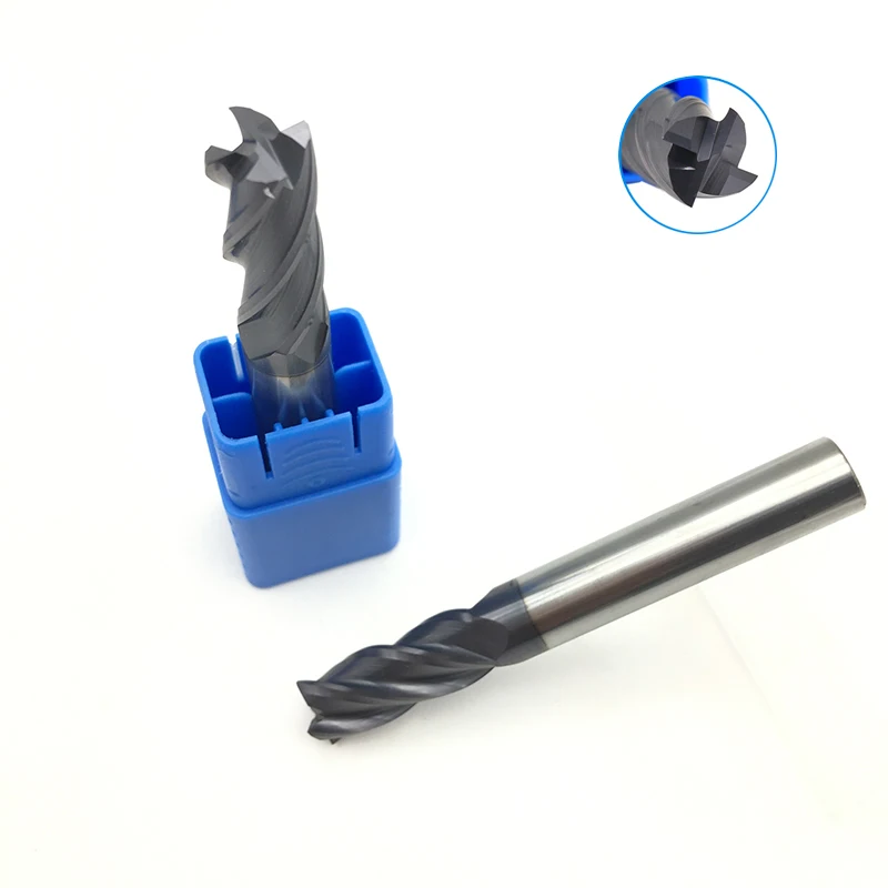 10PCS HRC50 4Flute 1mm 1.5mm 2mm 2.5mm 3mm 4mm 5mm 6mm *50L Alloy Carbide Milling Tungsten Steel Milling Cutter End Mill Cutting