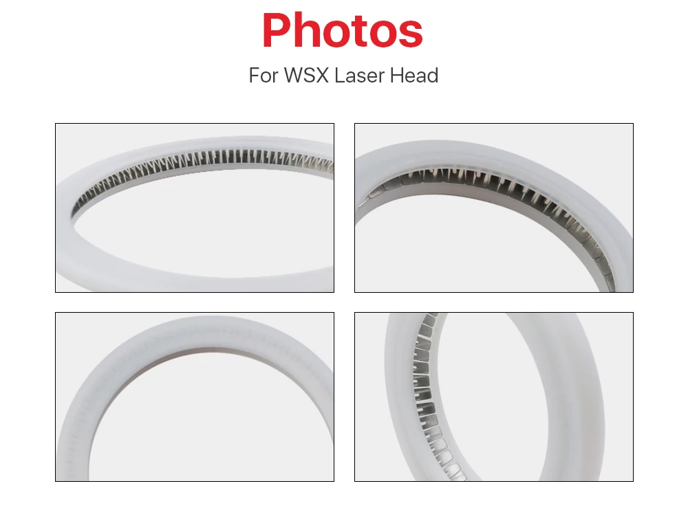 Ultrarayc Laser Dicht Ring für 37*7mm & 30*5mm WSX Schutzhülle Windows 37.5 × 29 × 3,7mm für WSX Laser Kopf KC13 KC15 NC30 SW20 – Detail 9