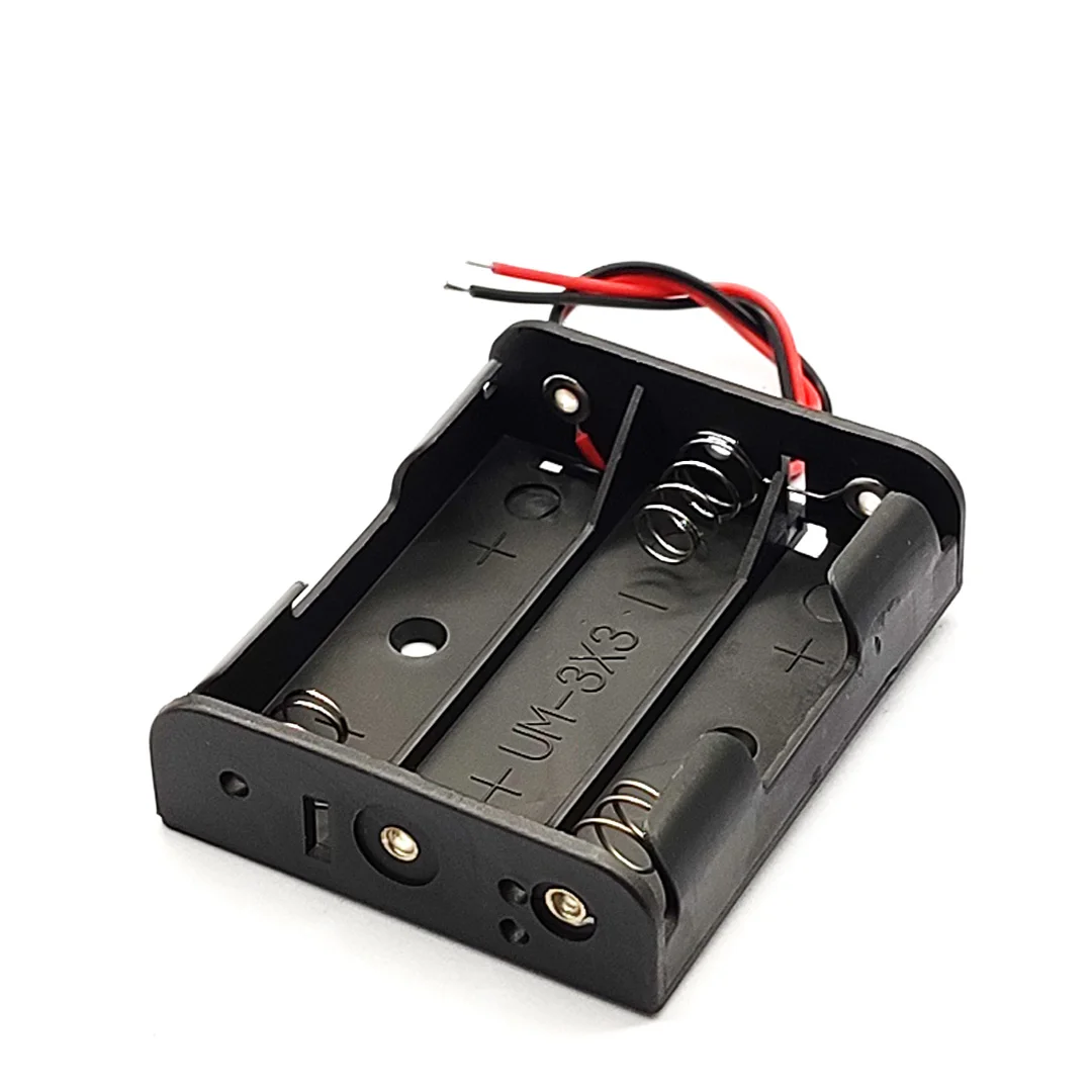 AA Battery Holder AA 14500 Size Power Battery Storage Case AA Battery Box 14500 Box Leads With 1 2 3 4 Slots drop shipping