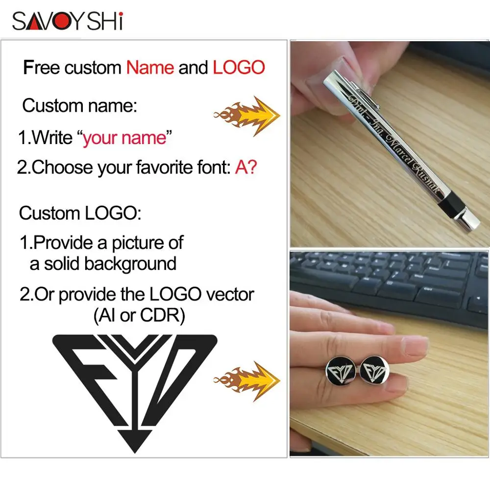 SAVOYSHI جودة الذهب اللون AK-47 بندقية التعادل كليب للرجال ربطة العنق المشبك المشبك اكسسوارات هدية ماركة مجوهرات نحت مجاني اسم #5