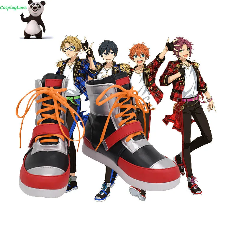 Cosplaylove Ensemble Sterren Trickstar Subaru Akehoshi Rode Cosplay Schoenen Lange Laarzen Lederen Custom Made