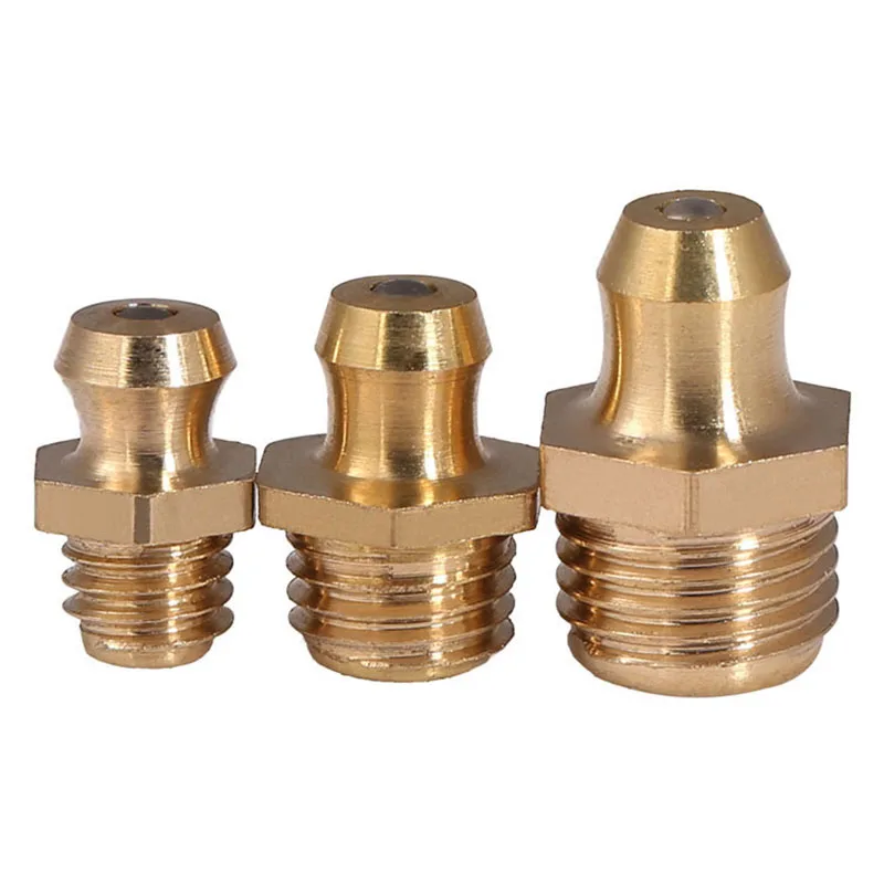 30-Piece M6 X 1 Thread 90 Degree Brass Grease Fittings - 90° Zerk Nipples For Automotive & Machinery