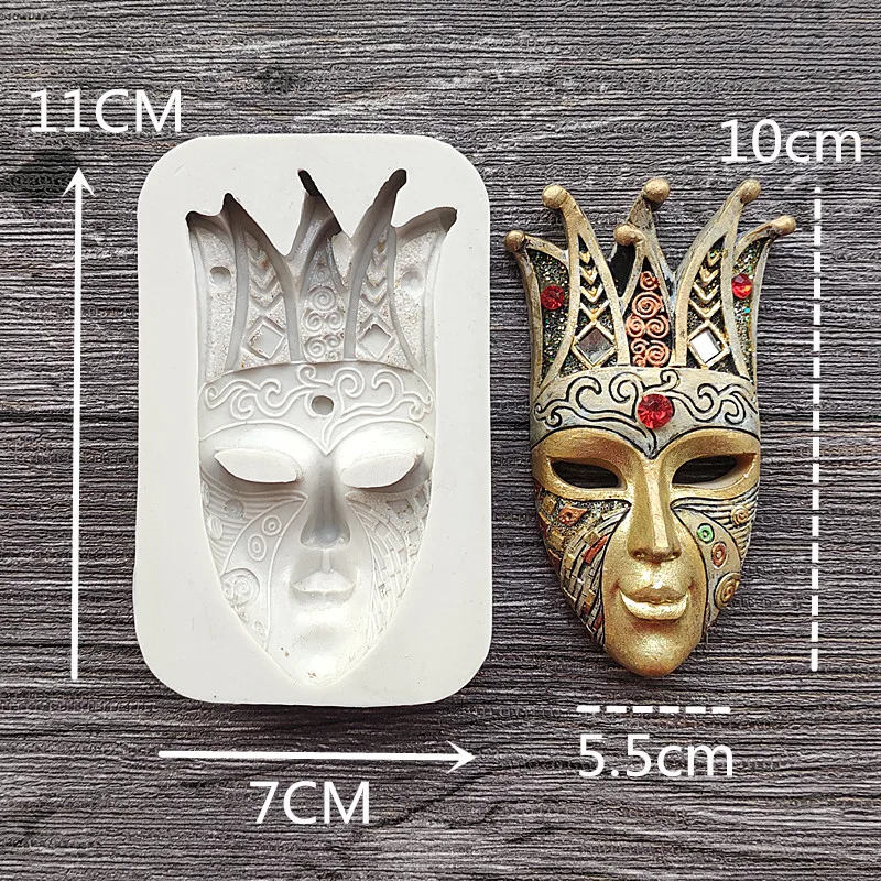 Dance Party Mask Silicone Mold Fondant Cake Decoration Mould Sugarcraft Chocolate Baking Tool Kitchenware For Cake Gumpaste Form