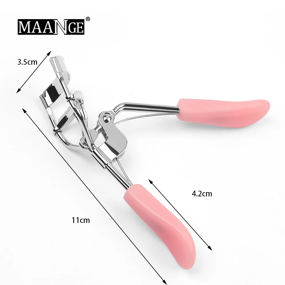 MAANGE 1Pc Pro Makeup Eyelash Curler Beauty Tools Lady Women Nature Style Cute Eyelash Handle Curl Eye Lash Curler random color