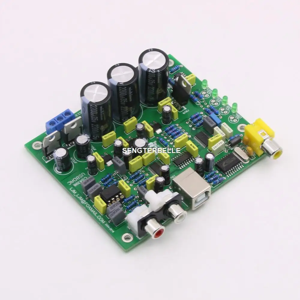 

CS8416 CS4398 DAC DIY Kit with USB Coaxial 24/192K decoder Kit AC15V 32K-192K/24BIT