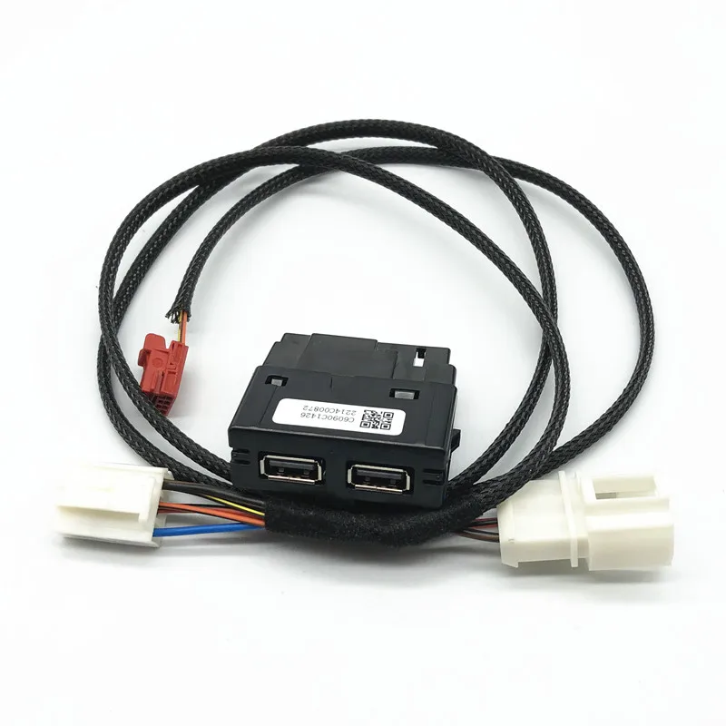 Samochód LHD tylne siedzenie odpowietrznik Outlet podwójna ładowarka USB Armerst USB ładowanie gniazdo przełącznika kabel Adapter do golfa 7 MK7 7.5