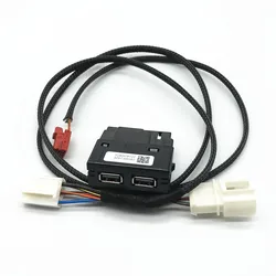 Car LHD Rear Seat Air Vent Outlet Double USB charger Armerst USB Charging Switch Socket Adapter Cable For Golf 7 MK7 7.5