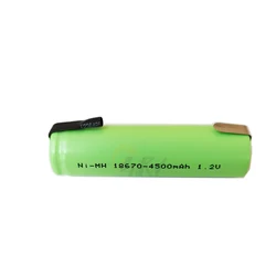 NIMH 4/3A 1.2V akumulator 17670 18670 4500MAH 18*67mm bateria przemysłowa z zakładkami