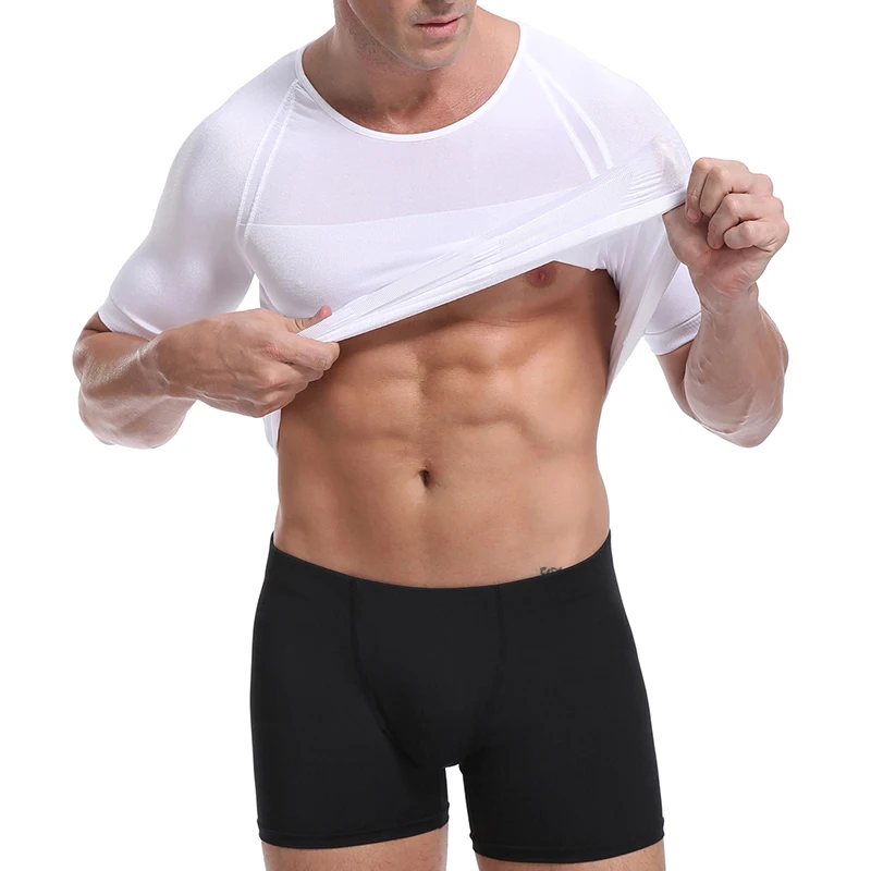 Classix Men Body Toning T-Shirt Gynecomastia Compression Shirts Posture Corrector Undershirt Belly Slimming Corrective Underwear