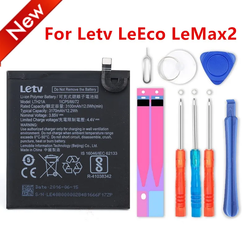 3,85 V LTH21A 3100mAh для Letv LeEco LeMax2 X822 X829 Le Phone Le MAX 2/5.7 дюймов/X821 X820 запасная батарея для мобильного телефона + Инструменты