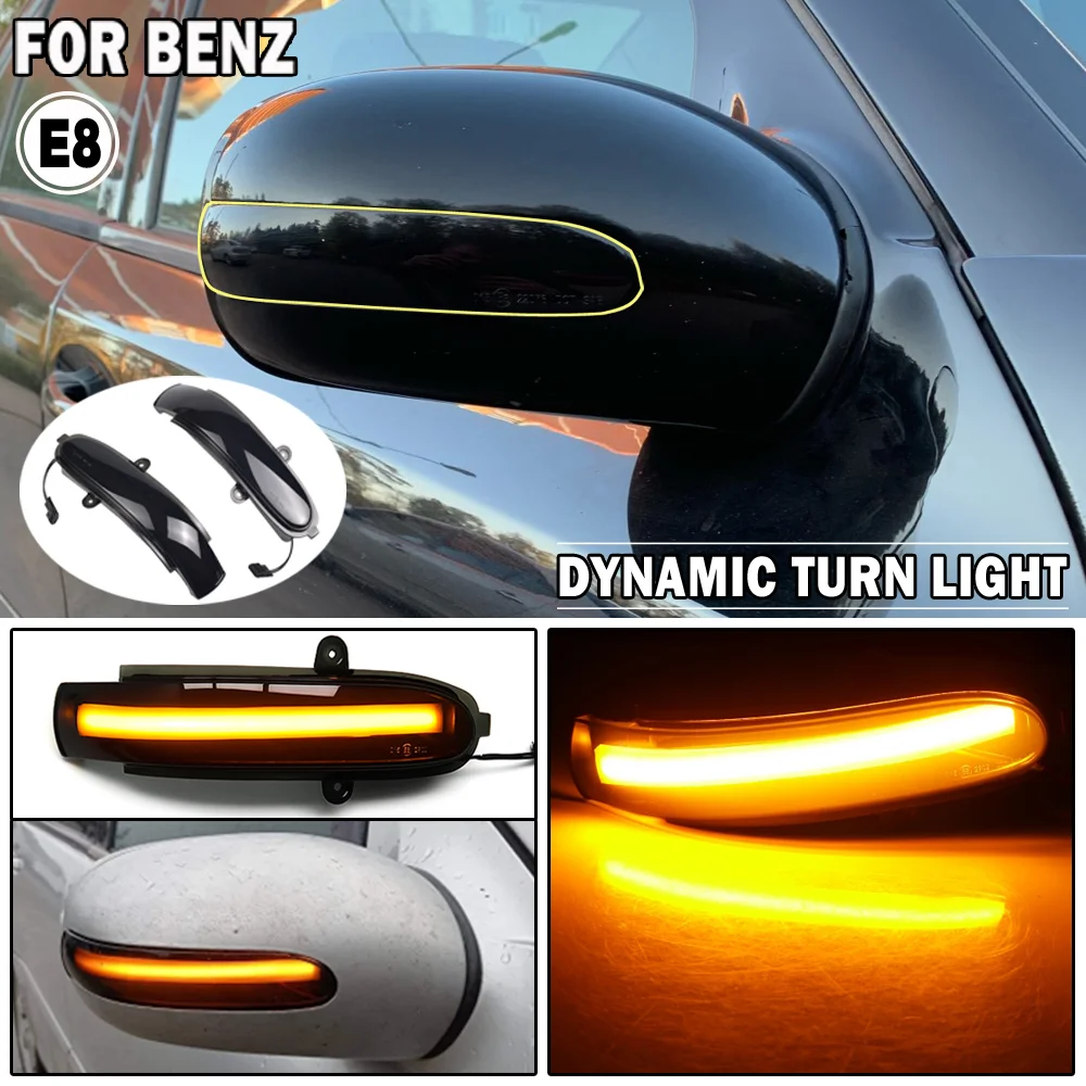Pair Of LED Side Mirror Turn Signal Lights – Fits Mercedes CLS, E Class, S Class, CLS W211 – Left & Right