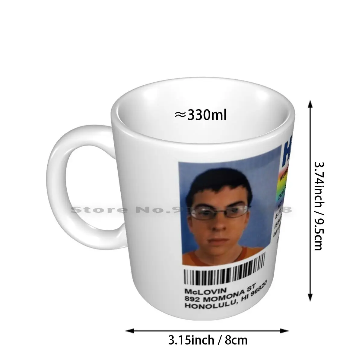 Mclovin Ceramic Mugs Coffee Cups Milk Tea Mug Mclovin Superbad Movies Movie Comedy Id Fake Hawaii Tumblr Seth Rogan Jonah Hill