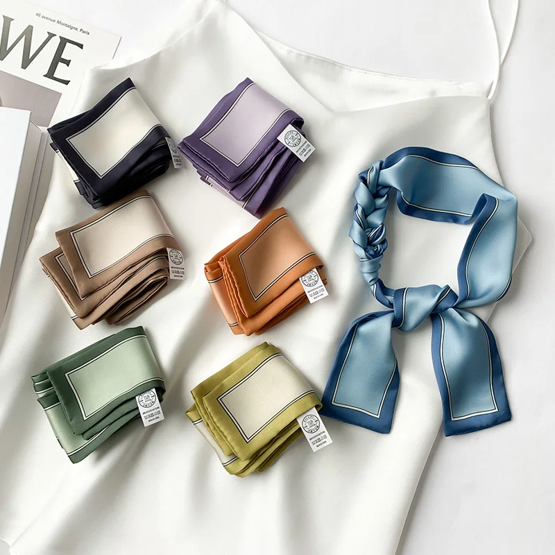 Long Small Silk Scarf Women Summer Thin Section Section Tied Bag Belt Decorative Scarf Bow Tie