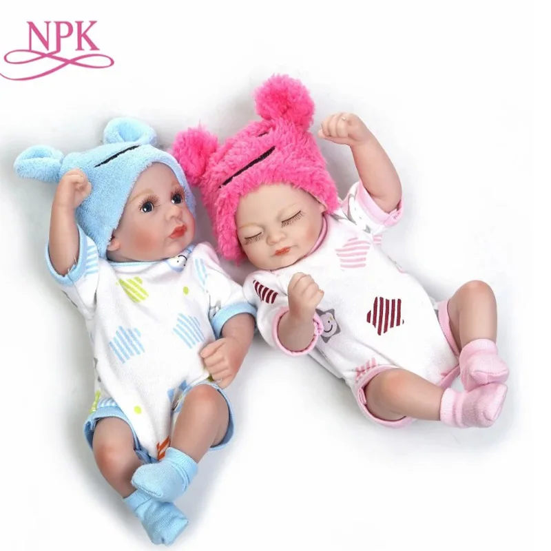 30cm Body Reborn Baby Doll Toy For Girl Vinyl Removable Newborn Princess Realistic Vinyl Baby Dolls Accompany Toy