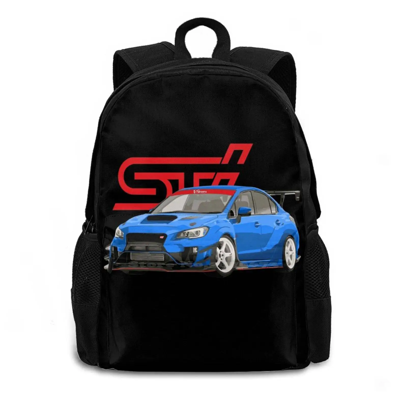 Varis Vab Vag World Rally Blue Advan 269D Print Design Backpack Student Bag Wrx Sti Sportscar Supercar Jdm Stance Ej25 Ej20