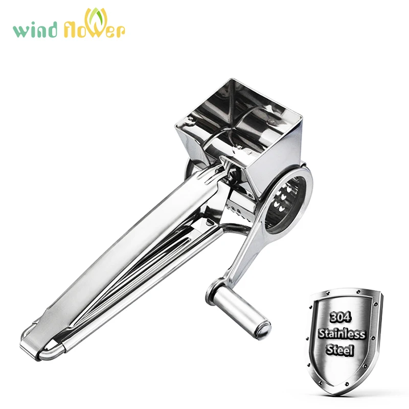 Multifunctional Stainless Steel Cheese Planer Hand-Cranked Creative Cheese Planer Garlic Grinder Kitchen Tool