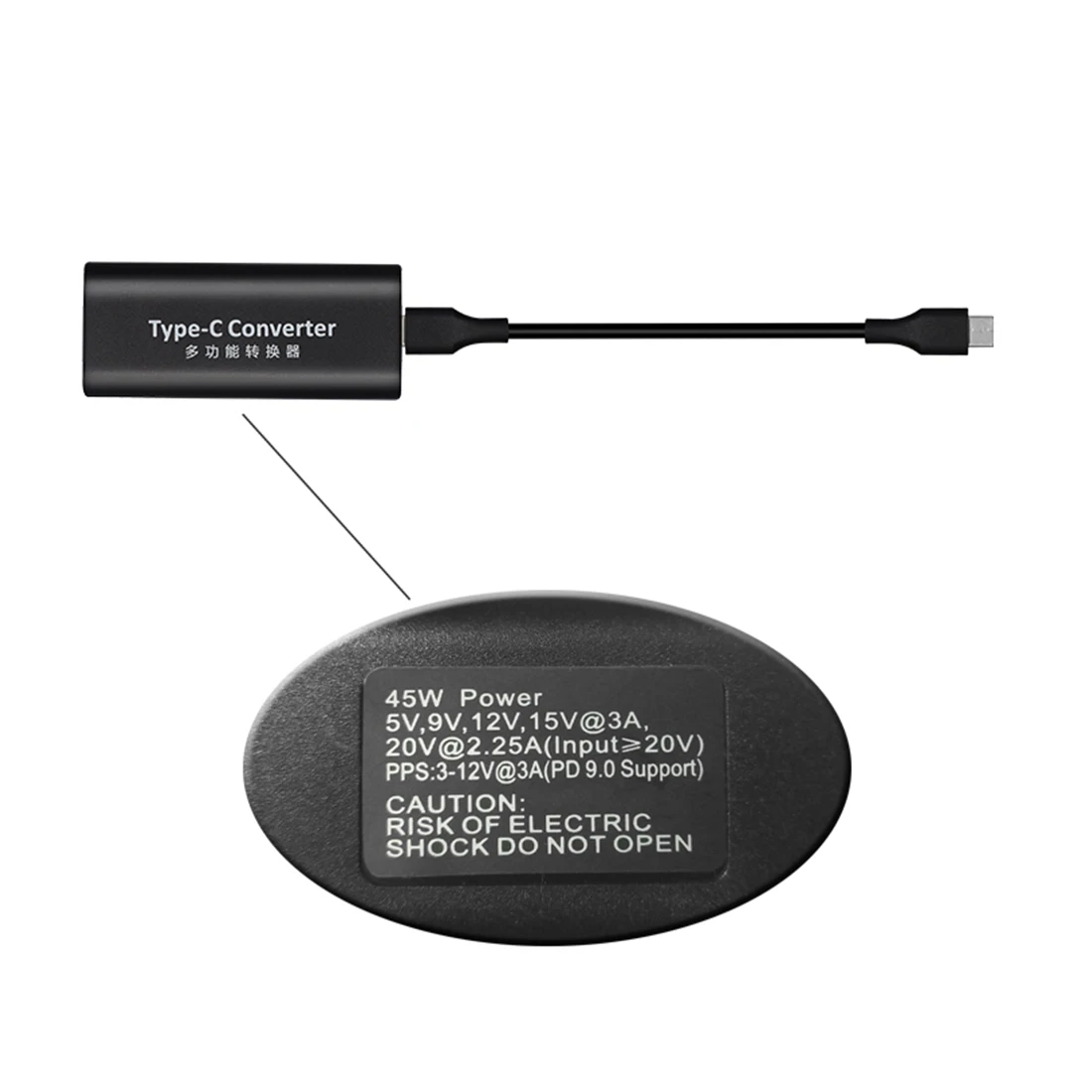 JORINDO DC7.9 * 5.5มม.ซ็อกเก็ตประเภทชายC-Type Plug Power Adapter Converter,สำหรับLenovoโน้ตบุ๊ค,45W