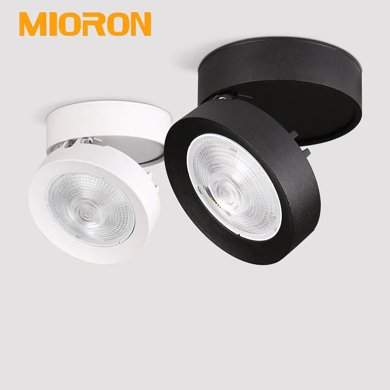 Round Shape 360 Angle Adjustable Led Spotlight Cob 7w 9W 12W 15 Led Ceiling Spotlight Photo Background Lights Television Backgro