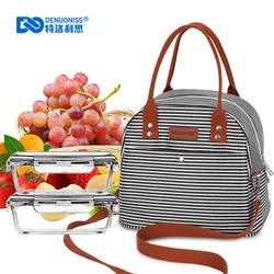 DENUONISS Lunch Box da donna isolato per spalla per bambini alimenti termici borsa per la colazione fresca griglie di stoccaggio borse da Picnic Tote più fredde