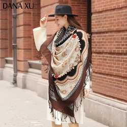 DANA XU Bufanda Mujer Wolle Poncho Kopf Frauen Dame Warme Schal Stola Bandana Schal Hijab Luxus Marke Pashmina Winter 2021