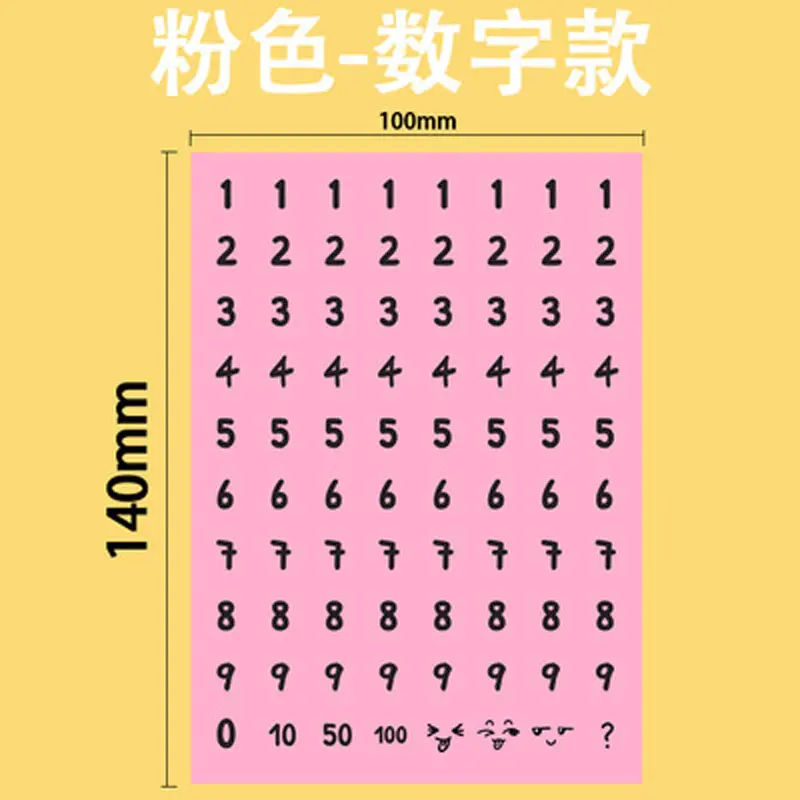 10 Pcs Nummer Dagboek Stickers Notebook Planner Scrapbooking Decoratieve Sticker Leuke Logo Woord Label Sticker Briefpapier