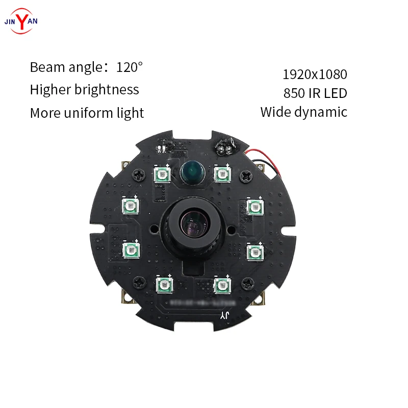 

JinYan Wide Dynamic 2MegaPixel HD 1080P Himax HM2131 IR-CUT Light Dependent Resistor Night 850nm IR-LED USB camera module