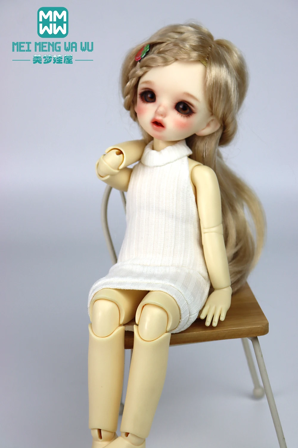 Clothes for doll fits 28cm-30cm 1/6 YOSD BJD Doll Fashion Halter Sweater School Uniform Skirt