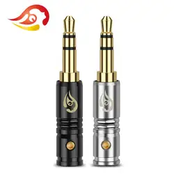 QYFANG 3.5mm Earphone Plug Audio Jack 3 Poles Stereo Metal Adapter Straight Gold Plated Copper Wire Connector For HiFi Headphone