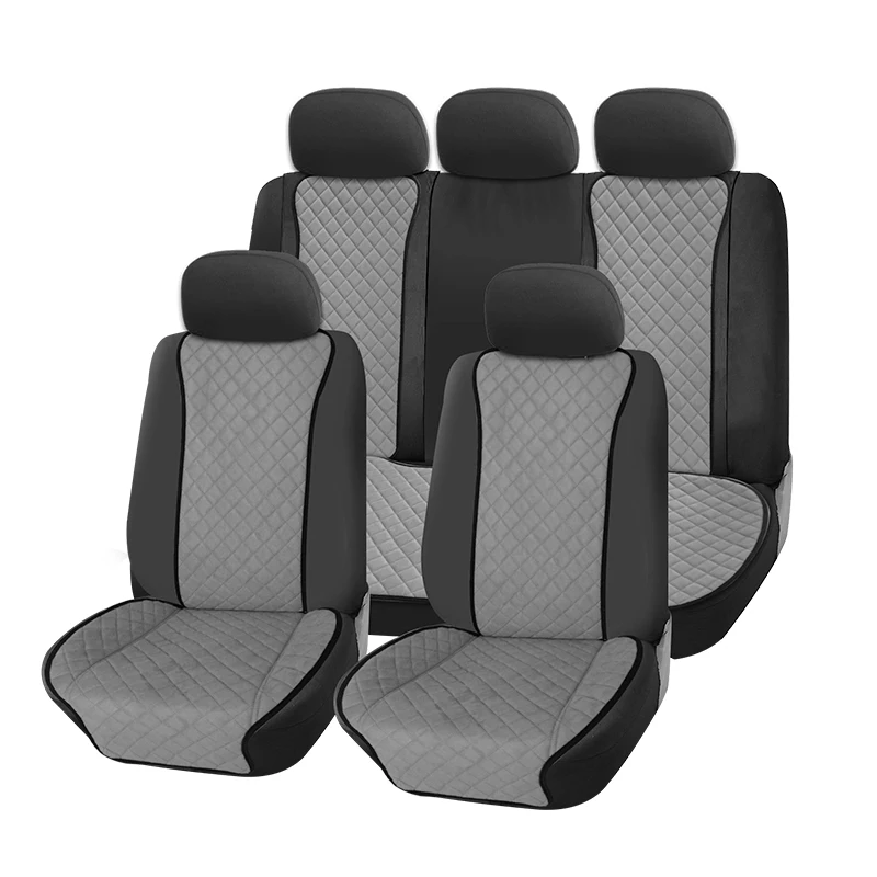 Universal gray Car Seat Cushion back Protector Automotive interior Fit for most Cars Artificial suede Four season Car Seat Cover