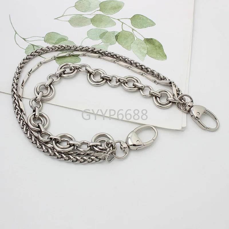 1-5pcs 36cm length silver color Iron and alloy meterial new products bag chains with snap hooks for diy leather bag purse parts