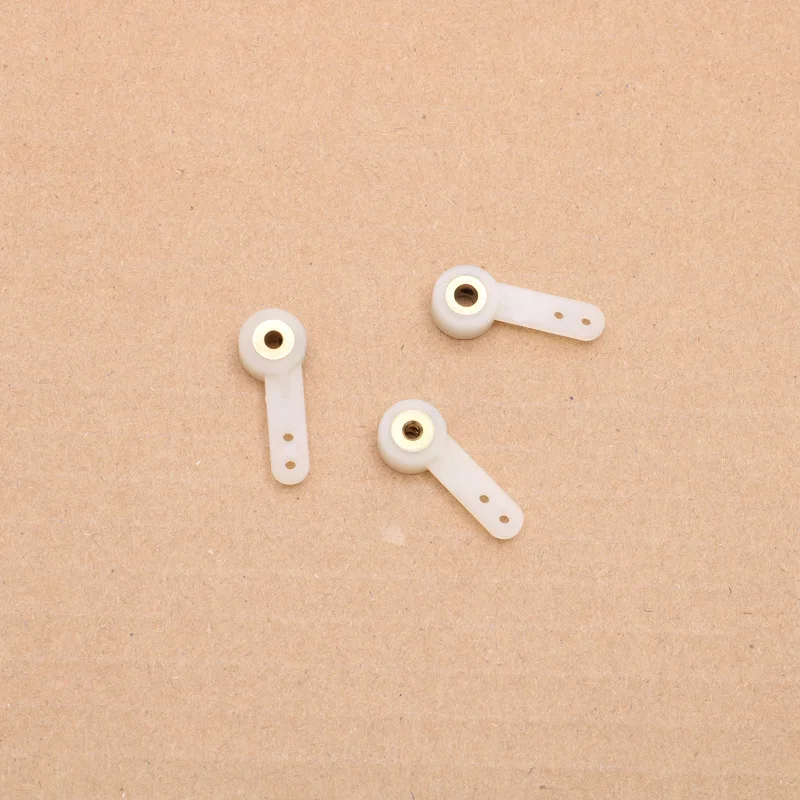 3 pièces bras de direction en Nylon, arbre à bascule trou intérieur 2.6/3.1/4.1MM gouvernail de train d'atterrissage pour bateau/avion RC, bricolage de modèle, accessoires