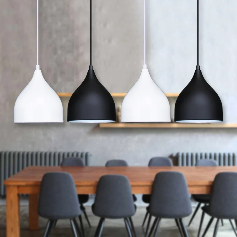 

Modern Pendant Lamp E27 Pendant Lights For Dinning Bedroom Restaurant Hanging Lamp Nordic Aluminum Lampshade LED Kitchen Light