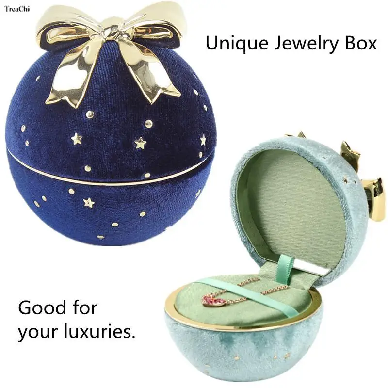 

Cute Star Velvet Jewelry Box Pendant Necklace Earring Ring Carring Cases Shell Style with Lid Home Decorate Party Birthday Gifts