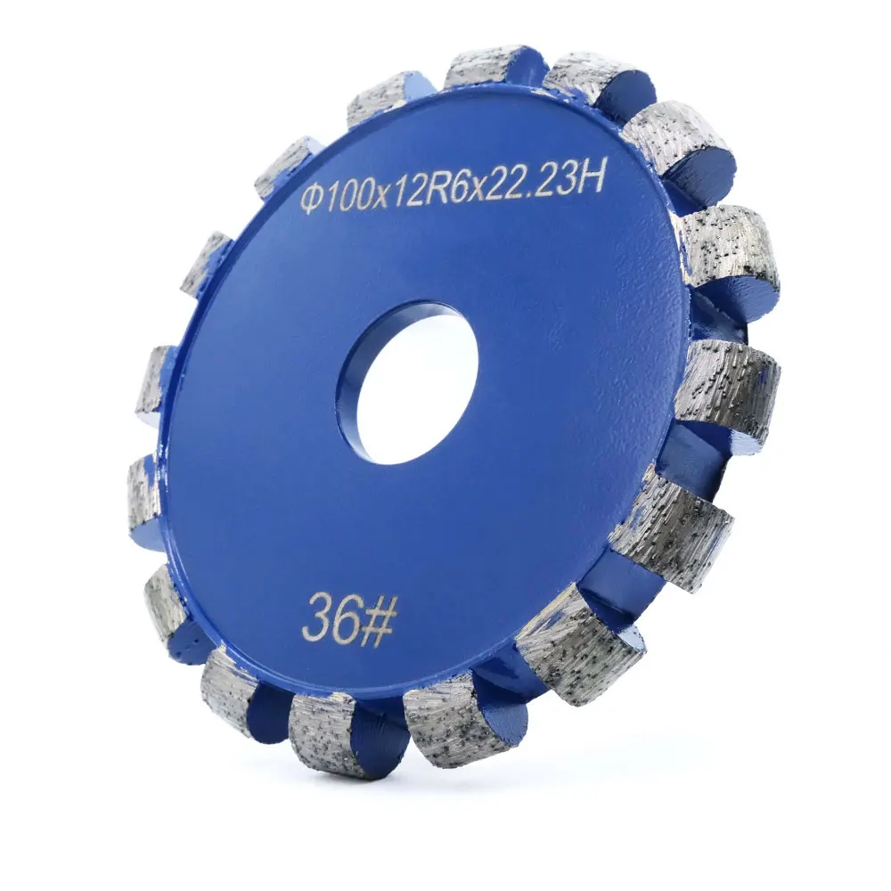 

4 " 100mm Diamond Tuck Point Blade R6 Fluting Wheel Wall Floor Grinding Cutting Disc Sintered for Granite Marble Concrete