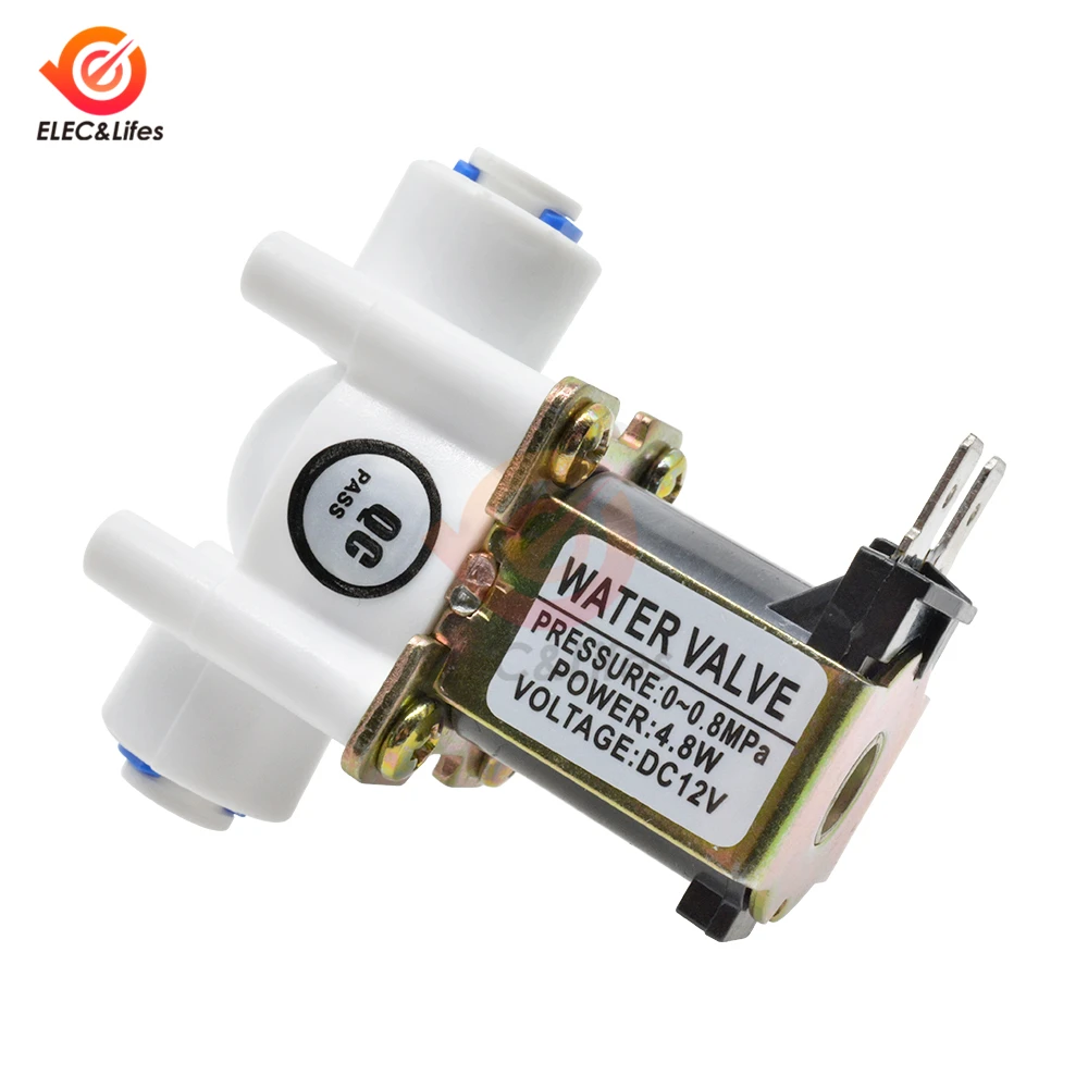 NC Electric Solenoid Valve Magnetic DC 12V 24V 1/4" Water Air Inlet Flow Switch Water Pump control for Washing Machine Dispenser